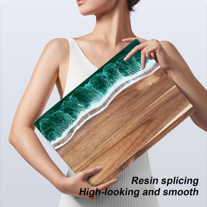Ocean Charcuterie board: Resin Cutting Board, handmade board for Fruit Cheese and meat, Vegetable, Kitchen, Gift