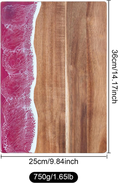 Ocean Charcuterie board: Resin Cutting Board, handmade board for Fruit Cheese and meat, Vegetable, Kitchen, Gift