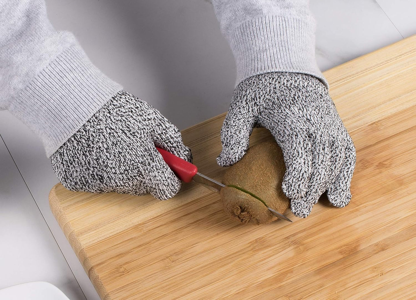 Mesh Cutting Gloves, Level-5 Cut and Abrasion Protection with Flexible Grip and Comfortable Fit, 1 Pair