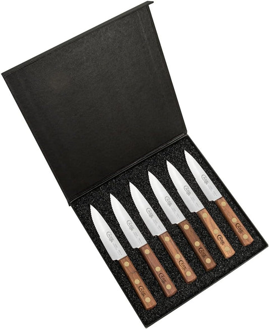 Case xx Kitchen Cutlery Steak Knives Walnut Wood 6-Knife Set 11078