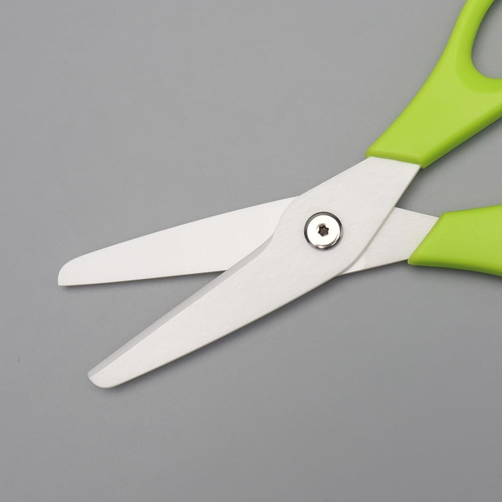 Ceramic Kitchen Scissors 8" Ceramic Blade Scissors White Sharp Blade with Black ABS Handle Cooking Shears for Office School Crafting Kitchen (Black)