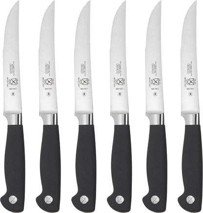 Genesis 7-Piece Forged Steak Knife Set, Steel/Black