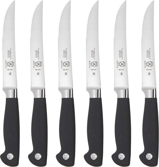 Genesis 7-Piece Forged Steak Knife Set, Steel/Black