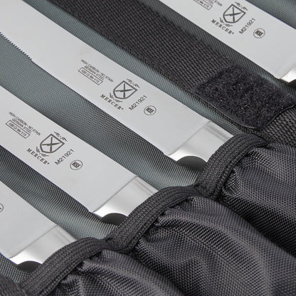 Genesis 7-Piece Forged Steak Knife Set, Steel/Black