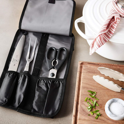 Genesis 7-Piece Forged Steak Knife Set, Steel/Black