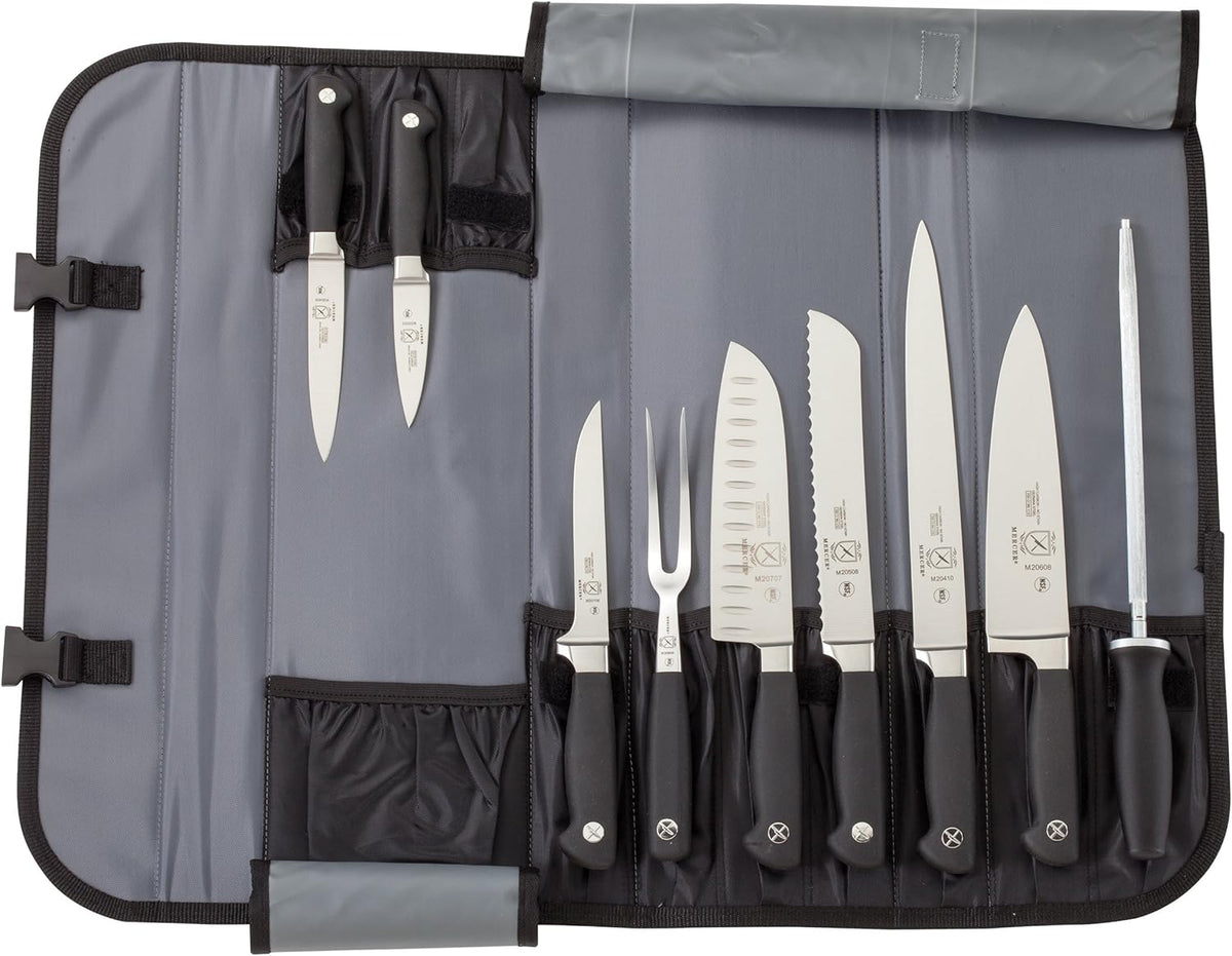 Genesis 7-Piece Forged Steak Knife Set, Steel/Black