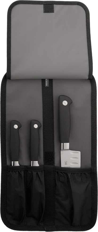 Genesis 7-Piece Forged Steak Knife Set, Steel/Black