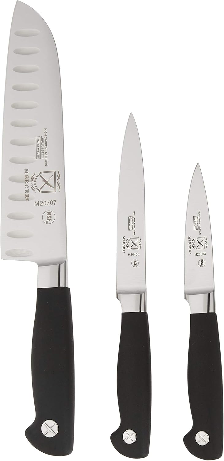Genesis 7-Piece Forged Steak Knife Set, Steel/Black