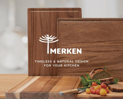 Walnut Wood Cutting Board – 17"x13" Butcher Block – Reversible Chopping Board with Juice Groove – For Meat, Cheese, Veggies, Charcuterie – Knife Friendly Kitchen Essential