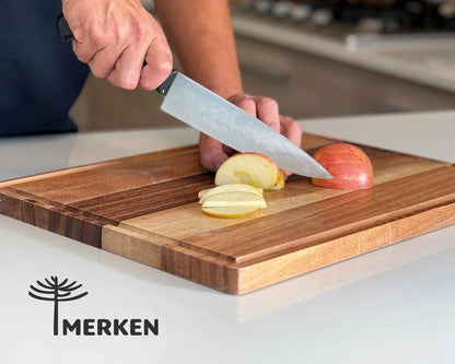 Walnut Wood Cutting Board – 17"x13" Butcher Block – Reversible Chopping Board with Juice Groove – For Meat, Cheese, Veggies, Charcuterie – Knife Friendly Kitchen Essential