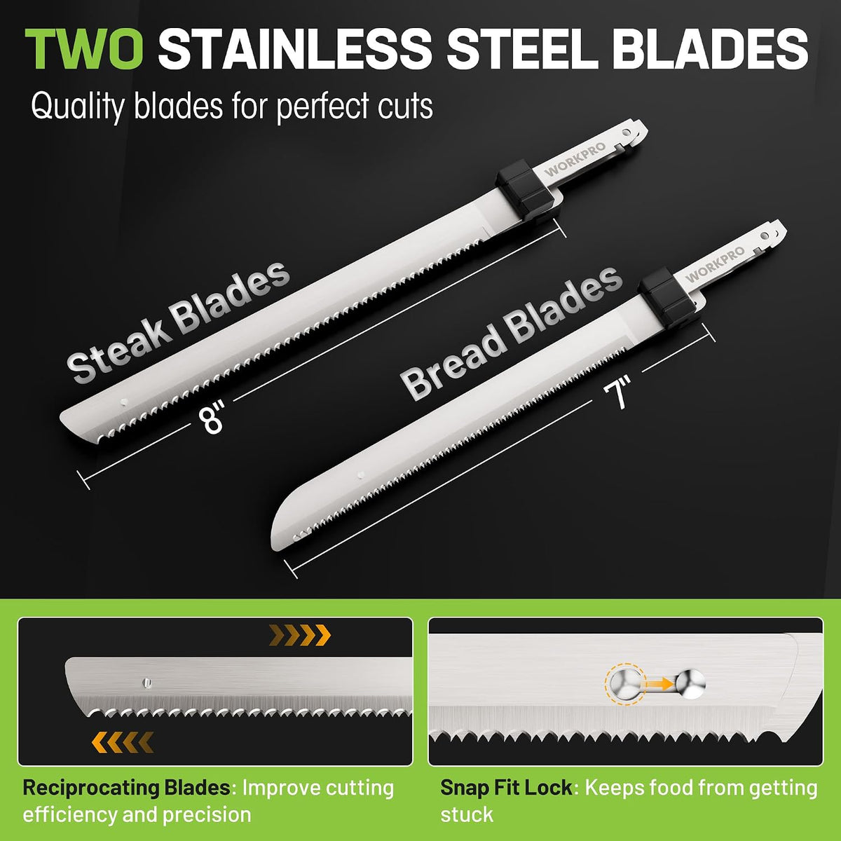 Cordless Electric Knife for Meat Slicing, White