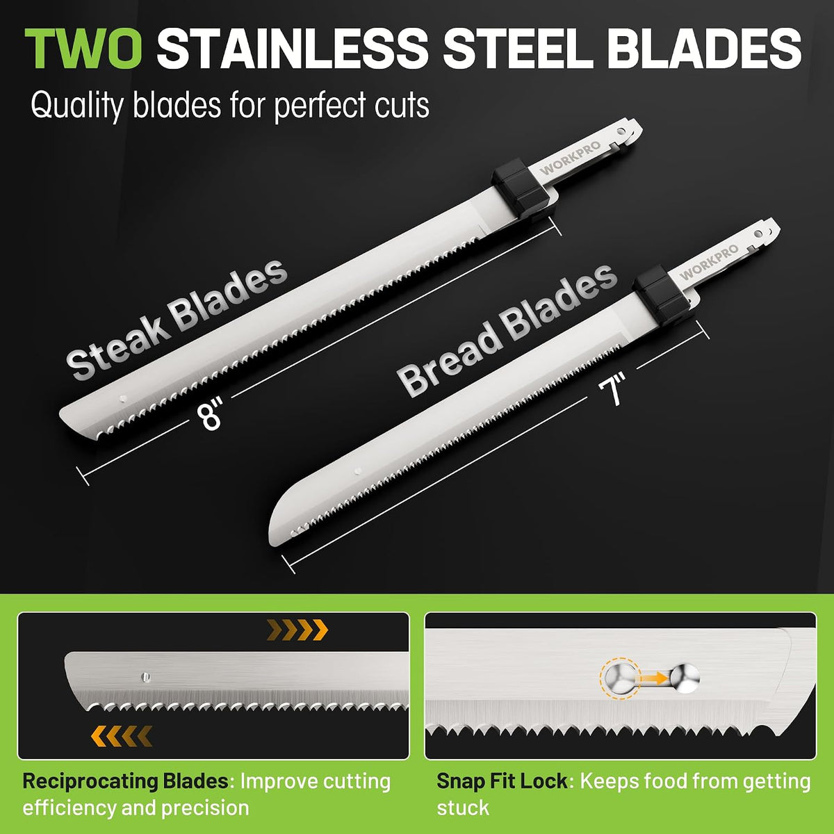 Cordless Electric Knife for Meat Slicing, White