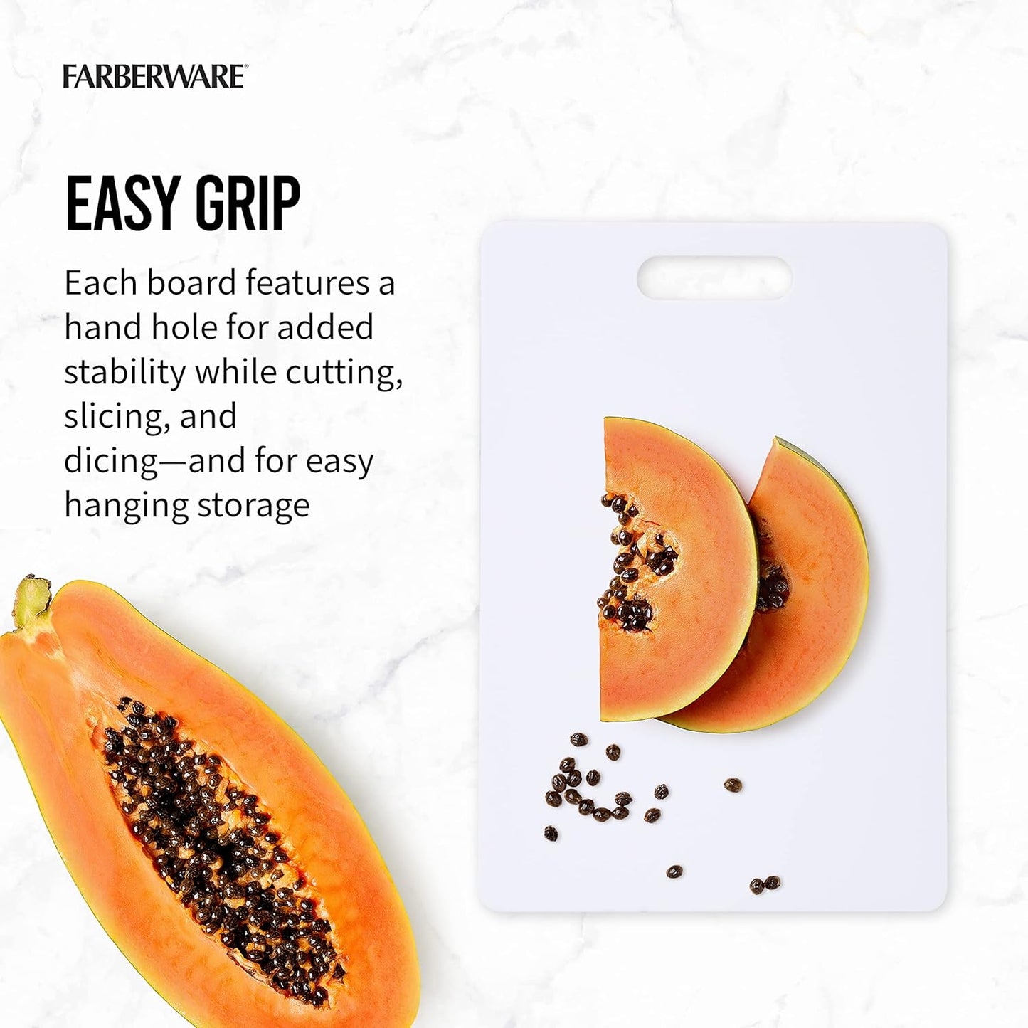 Cutting Boards for Kitchen, 3-Piece Poly Board Set, Reversible Plastic Cutting Boards, Dishwasher Safe, Odor and Stain Resistant, Gentle on Knives, 8.5x11, 9x13, 11x16 Inch