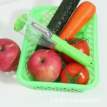 Storage Style Peel Knife, 8 Inch x 2.3 Inch Green Peeler for Vegetables and Fruits (Green)