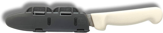 Blade Guard Knife Blade Protector Made in USA Safe Storage and Transport for Kitchen Knives, Dishwasher Safe, Protects Edges in Drawers Travel Camping RV Grey (6in)