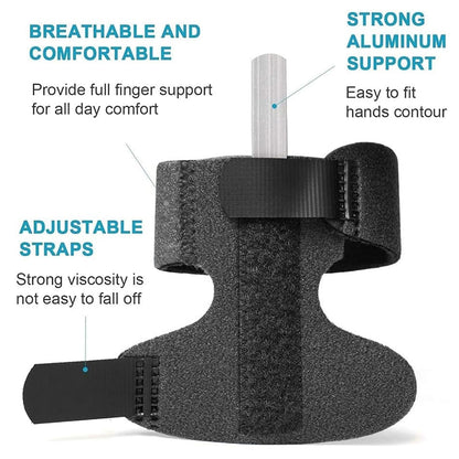 Finger Brace, Trigger Finger Splint for Index Middle Ring Pinky Finger Arthritis Pain, Tendon Injury, Broken Mallet Finger Stabilizer Supports for Dislocated Knuckle Immobilizer Wrap,Black