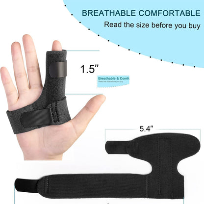 Finger Brace, Trigger Finger Splint for Index Middle Ring Pinky Finger Arthritis Pain, Tendon Injury, Broken Mallet Finger Stabilizer Supports for Dislocated Knuckle Immobilizer Wrap,Black