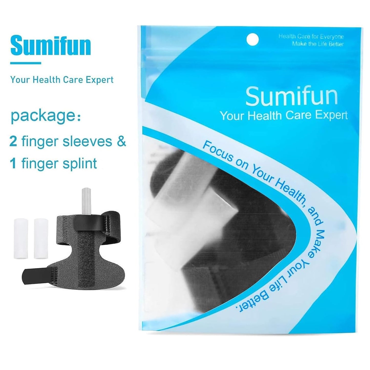 Finger Brace, Trigger Finger Splint for Index Middle Ring Pinky Finger Arthritis Pain, Tendon Injury, Broken Mallet Finger Stabilizer Supports for Dislocated Knuckle Immobilizer Wrap,Black
