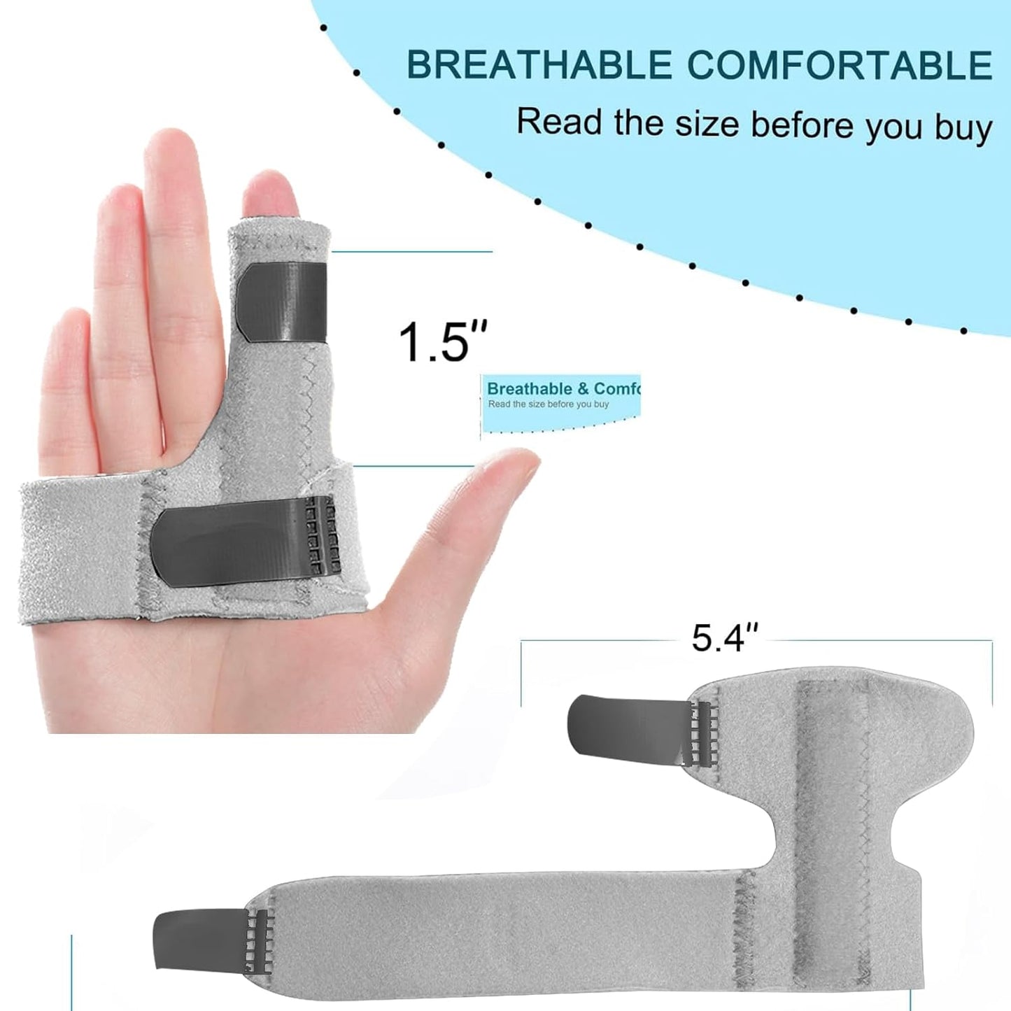 Finger Brace, Trigger Finger Splint for Index Middle Ring Pinky Finger Arthritis Pain, Tendon Injury, Broken Mallet Finger Stabilizer Supports for Dislocated Knuckle Immobilizer Wrap,Black