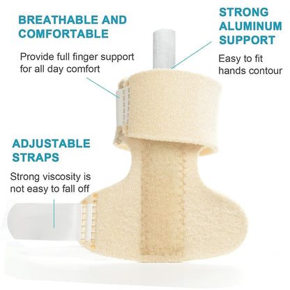 Finger Brace, Trigger Finger Splint for Index Middle Ring Pinky Finger Arthritis Pain, Tendon Injury, Broken Mallet Finger Stabilizer Supports for Dislocated Knuckle Immobilizer Wrap,Black