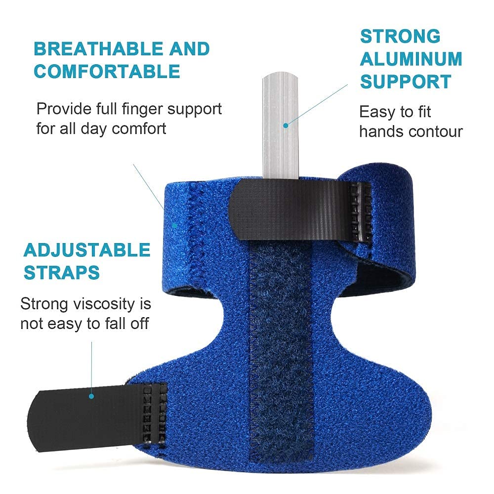 Finger Brace, Trigger Finger Splint for Index Middle Ring Pinky Finger Arthritis Pain, Tendon Injury, Broken Mallet Finger Stabilizer Supports for Dislocated Knuckle Immobilizer Wrap,Black