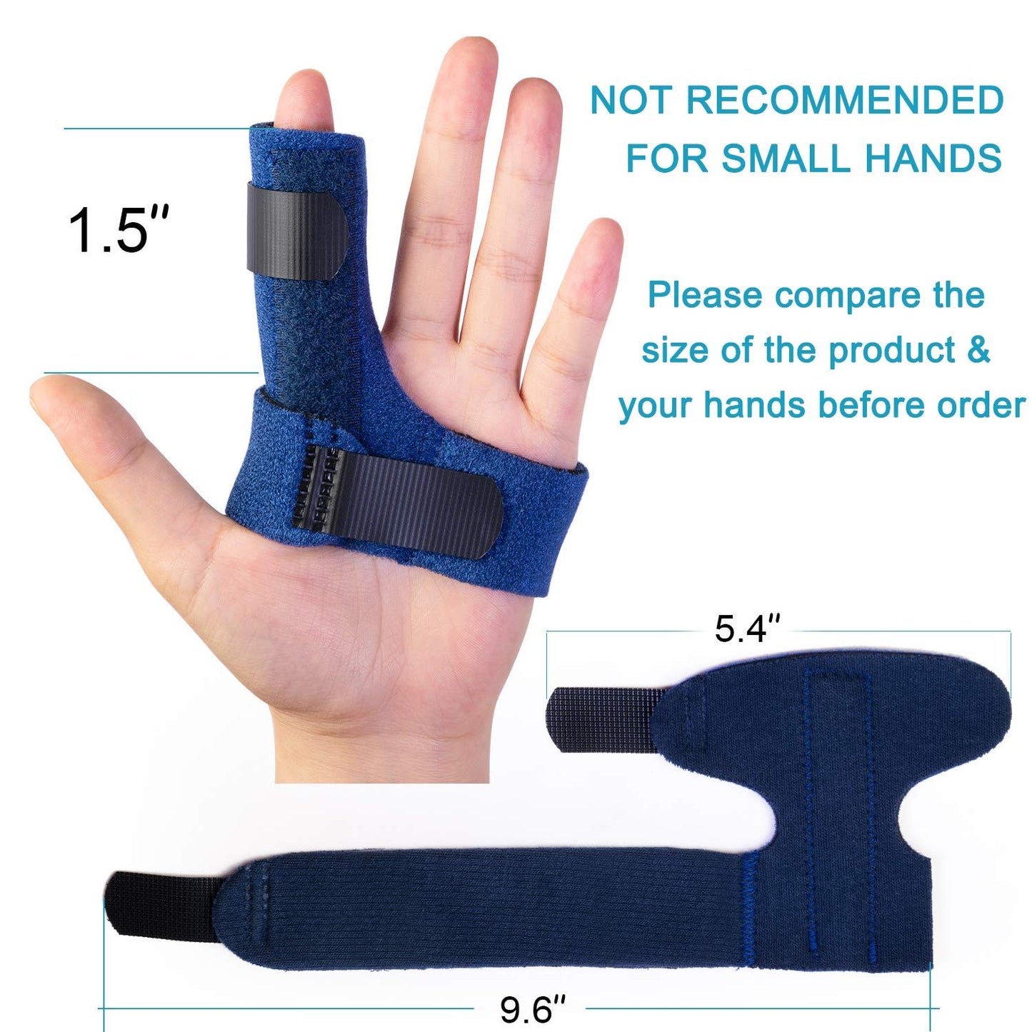 Finger Brace, Trigger Finger Splint for Index Middle Ring Pinky Finger Arthritis Pain, Tendon Injury, Broken Mallet Finger Stabilizer Supports for Dislocated Knuckle Immobilizer Wrap,Black