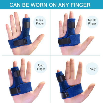 Finger Brace, Trigger Finger Splint for Index Middle Ring Pinky Finger Arthritis Pain, Tendon Injury, Broken Mallet Finger Stabilizer Supports for Dislocated Knuckle Immobilizer Wrap,Black