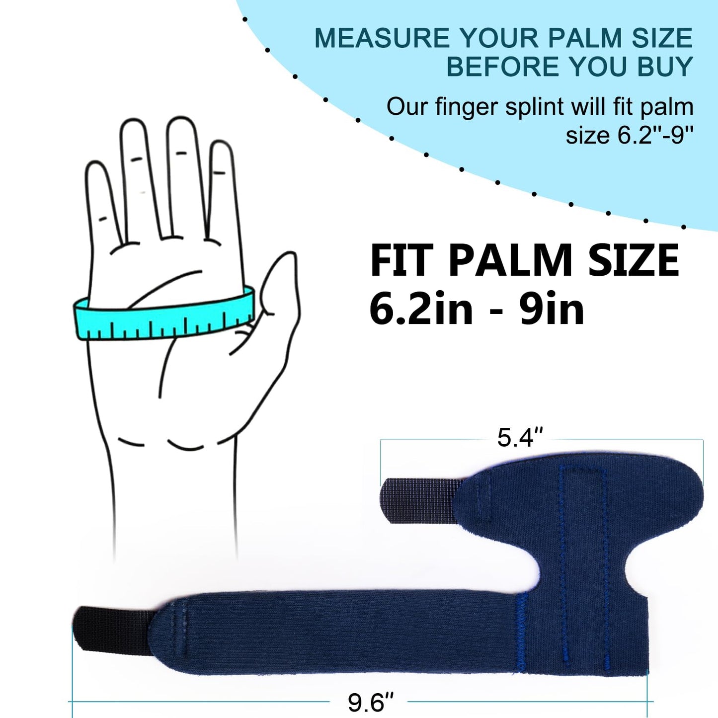 Finger Brace, Trigger Finger Splint for Index Middle Ring Pinky Finger Arthritis Pain, Tendon Injury, Broken Mallet Finger Stabilizer Supports for Dislocated Knuckle Immobilizer Wrap,Black