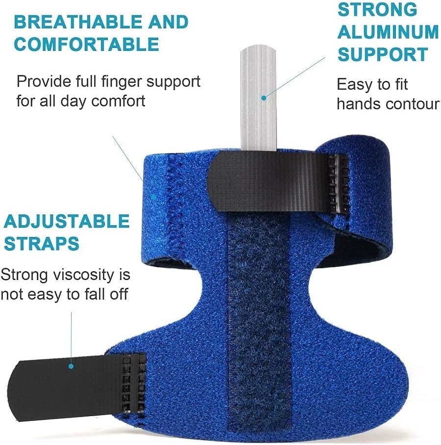 Finger Brace, Trigger Finger Splint for Index Middle Ring Pinky Finger Arthritis Pain, Tendon Injury, Broken Mallet Finger Stabilizer Supports for Dislocated Knuckle Immobilizer Wrap,Black