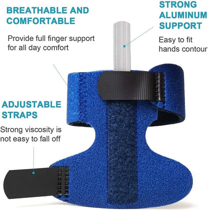 Finger Brace, Trigger Finger Splint for Index Middle Ring Pinky Finger Arthritis Pain, Tendon Injury, Broken Mallet Finger Stabilizer Supports for Dislocated Knuckle Immobilizer Wrap,Black