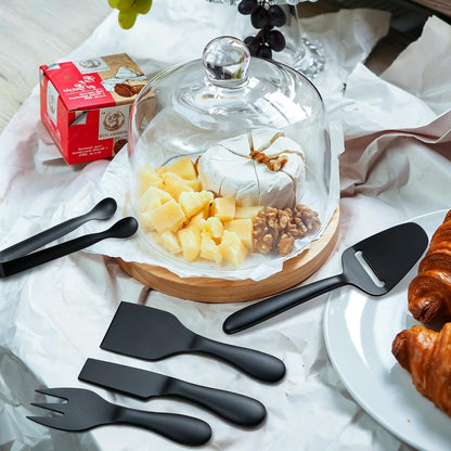 Premium Stainless Steel Gold Cheese Tool Set - 12 Piece Cheese Knife & Cheese Markers Gifts Set - Cut, Butter Spreader Slicer Mini Serving Tongs,Birthday Wedding Christmas All Your Favorite Cheeses