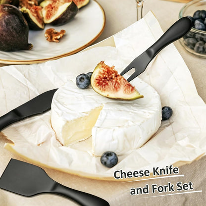 Premium Stainless Steel Gold Cheese Tool Set - 12 Piece Cheese Knife & Cheese Markers Gifts Set - Cut, Butter Spreader Slicer Mini Serving Tongs,Birthday Wedding Christmas All Your Favorite Cheeses