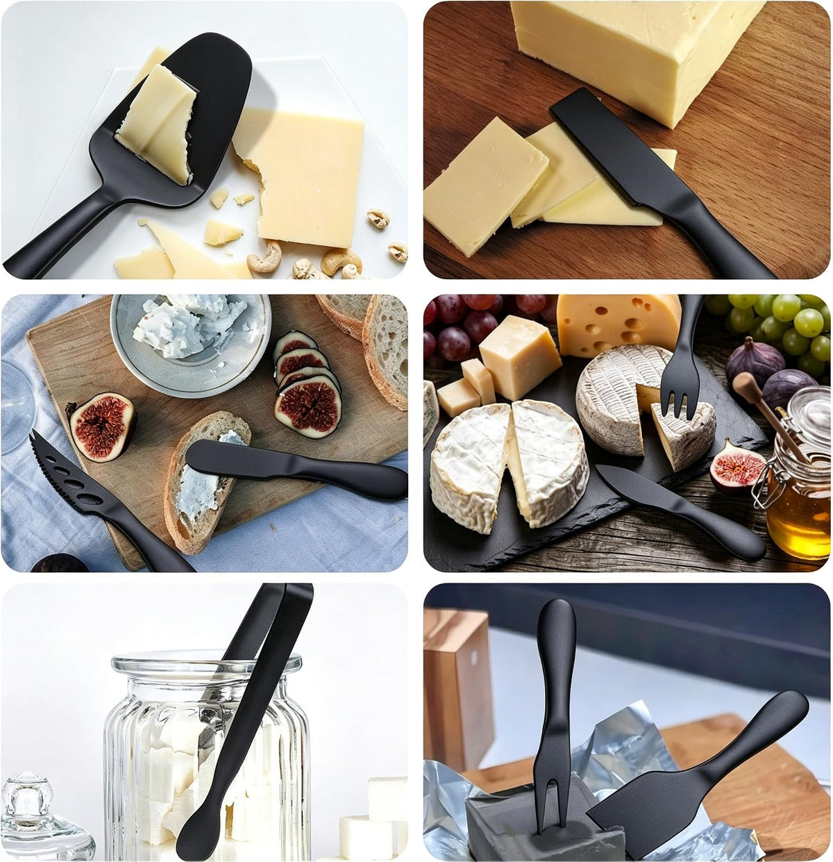 Premium Stainless Steel Gold Cheese Tool Set - 12 Piece Cheese Knife & Cheese Markers Gifts Set - Cut, Butter Spreader Slicer Mini Serving Tongs,Birthday Wedding Christmas All Your Favorite Cheeses