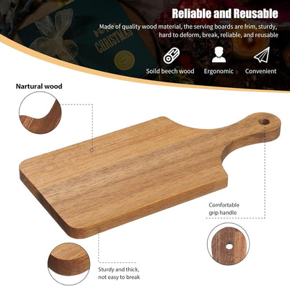 6 Pcs Thicken Cutting Board Bulk Wood Board for Chopping Serving Charcuterie Material for Laser Engraving Mother' Day Wedding Housewarming Gift(Acacia)