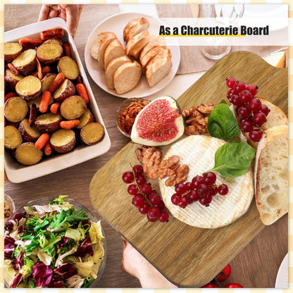 6 Pcs Thicken Cutting Board Bulk Wood Board for Chopping Serving Charcuterie Material for Laser Engraving Mother' Day Wedding Housewarming Gift(Acacia)