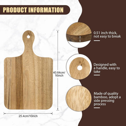 6 Pcs Thicken Cutting Board Bulk Wood Board for Chopping Serving Charcuterie Material for Laser Engraving Mother' Day Wedding Housewarming Gift(Acacia)