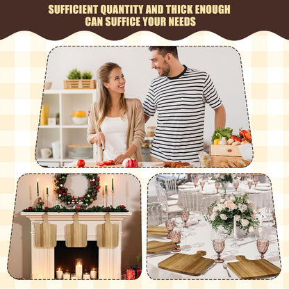 6 Pcs Thicken Cutting Board Bulk Wood Board for Chopping Serving Charcuterie Material for Laser Engraving Mother' Day Wedding Housewarming Gift(Acacia)