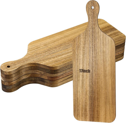 6 Pcs Thicken Cutting Board Bulk Wood Board for Chopping Serving Charcuterie Material for Laser Engraving Mother' Day Wedding Housewarming Gift(Acacia)