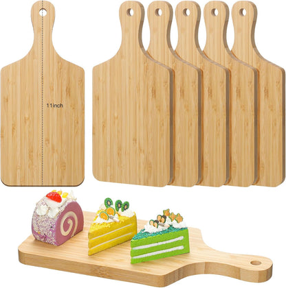 6 Pcs Thicken Cutting Board Bulk Wood Board for Chopping Serving Charcuterie Material for Laser Engraving Mother' Day Wedding Housewarming Gift(Acacia)