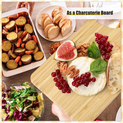 6 Pcs Thicken Cutting Board Bulk Wood Board for Chopping Serving Charcuterie Material for Laser Engraving Mother' Day Wedding Housewarming Gift(Acacia)