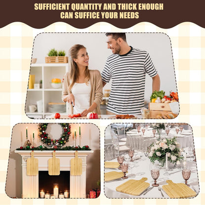 6 Pcs Thicken Cutting Board Bulk Wood Board for Chopping Serving Charcuterie Material for Laser Engraving Mother' Day Wedding Housewarming Gift(Acacia)