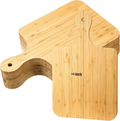 6 Pcs Thicken Cutting Board Bulk Wood Board for Chopping Serving Charcuterie Material for Laser Engraving Mother' Day Wedding Housewarming Gift(Acacia)