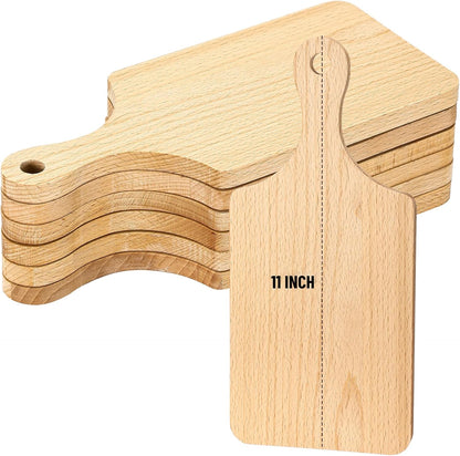 6 Pcs Thicken Cutting Board Bulk Wood Board for Chopping Serving Charcuterie Material for Laser Engraving Mother' Day Wedding Housewarming Gift(Acacia)