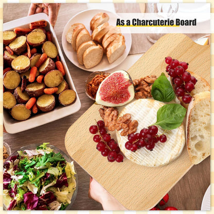 6 Pcs Thicken Cutting Board Bulk Wood Board for Chopping Serving Charcuterie Material for Laser Engraving Mother' Day Wedding Housewarming Gift(Acacia)