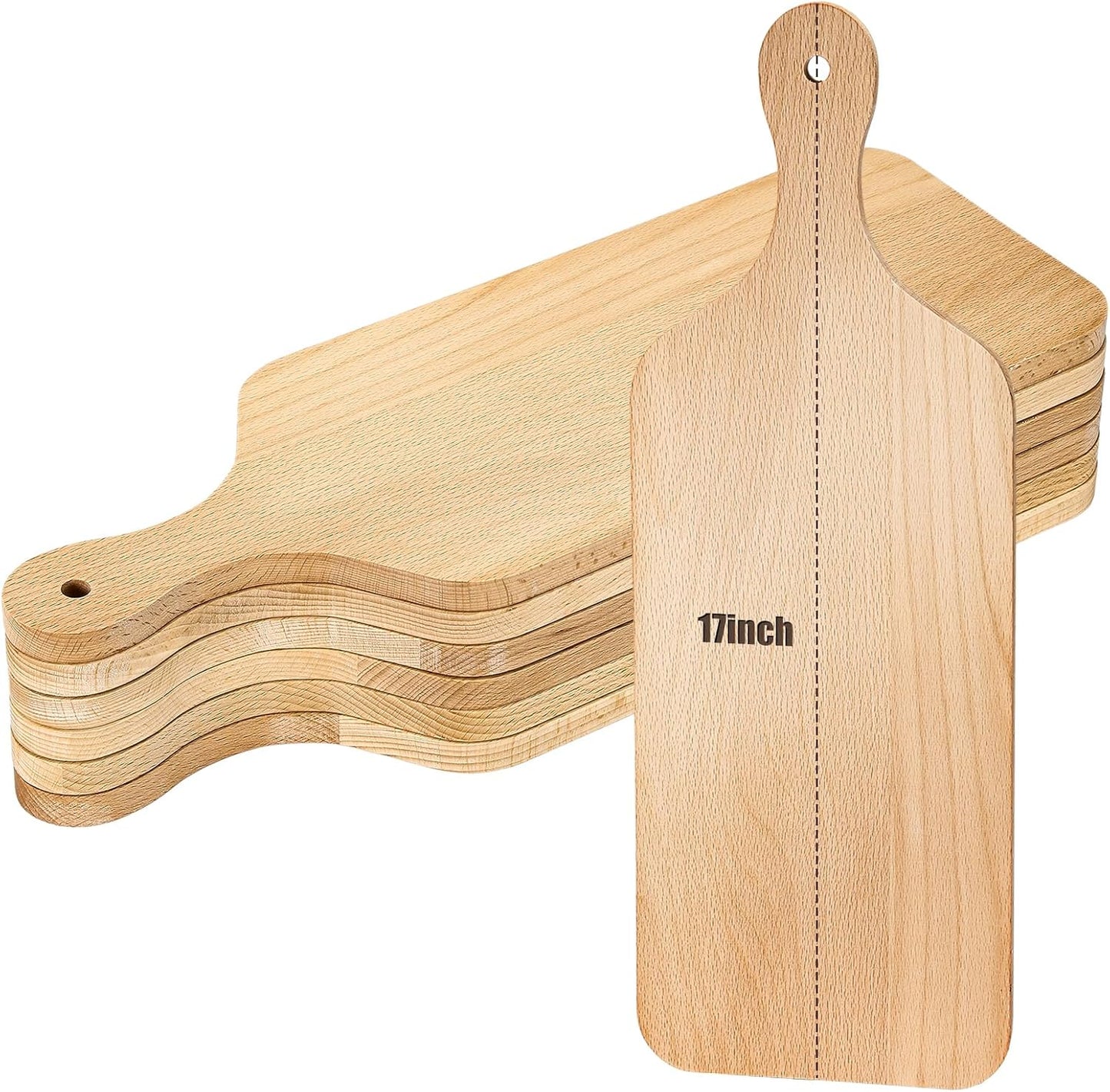 6 Pcs Thicken Cutting Board Bulk Wood Board for Chopping Serving Charcuterie Material for Laser Engraving Mother' Day Wedding Housewarming Gift(Acacia)