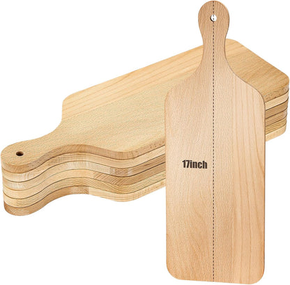 6 Pcs Thicken Cutting Board Bulk Wood Board for Chopping Serving Charcuterie Material for Laser Engraving Mother' Day Wedding Housewarming Gift(Acacia)