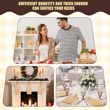 6 Pcs Thicken Cutting Board Bulk Wood Board for Chopping Serving Charcuterie Material for Laser Engraving Mother' Day Wedding Housewarming Gift(Acacia)
