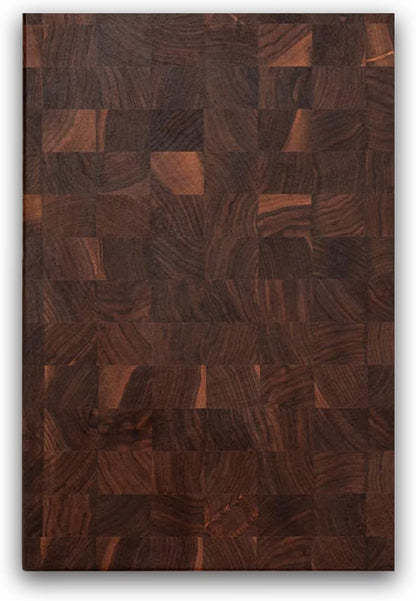 CCB Series Rectangular Wooden Walnut Cutting Board 18”x12” – 1.75” Thick, 12-lb Reversible Butcher Block with End-Grain & Finger Grips – Made in the USA