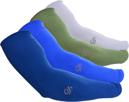 Arm Sleeves UV Sun Protection Cooling UPF 50+ 4-Pairs for Men Women Cycling, Golf, Outdoor Sports