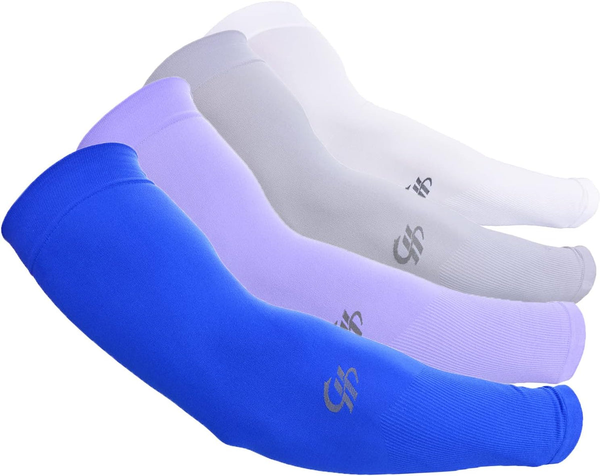 Arm Sleeves UV Sun Protection Cooling UPF 50+ 4-Pairs for Men Women Cycling, Golf, Outdoor Sports